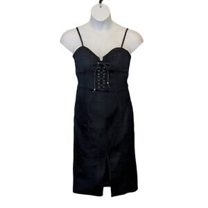 e.ssue Dark Blue Denim Body Con Knee Length Dress Size M NWT